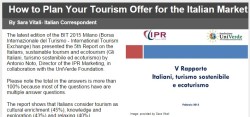 How to plan a tourism offer for the Italian market data
