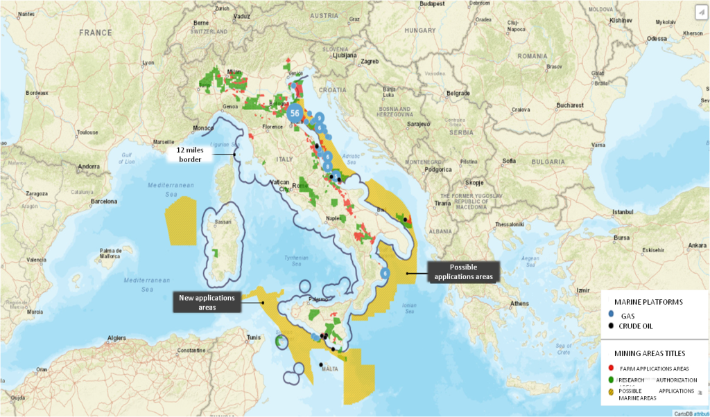  Italian oil plant areas – UNMIG Data