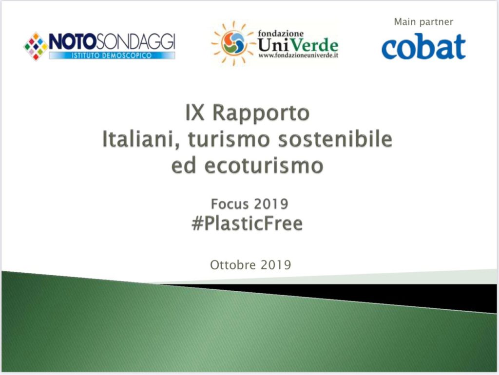 IV Rapporto Italiani, turismo sostenibile ed ecoturismo. 2019