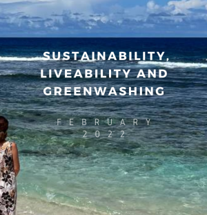 Sustainability, liveability and Greenwashing