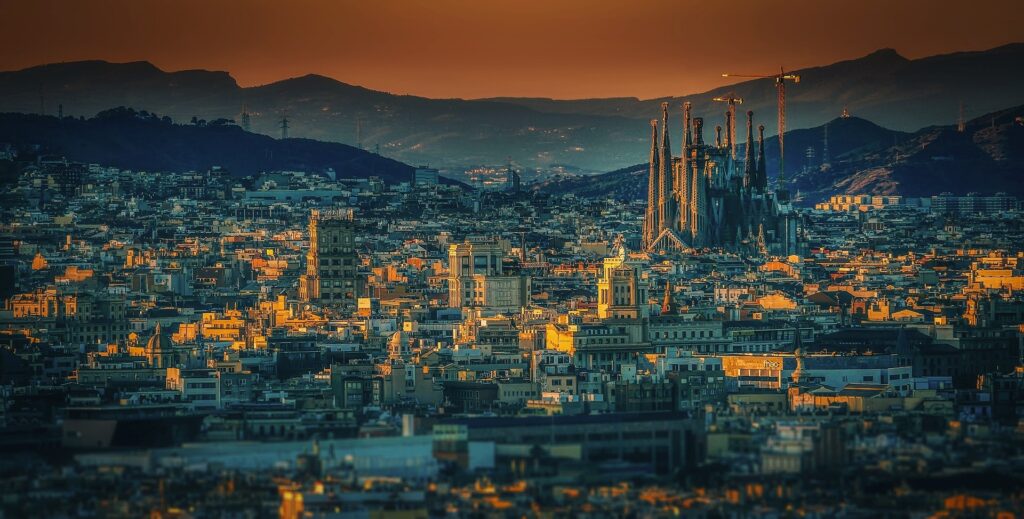 Barcelona landscape and view